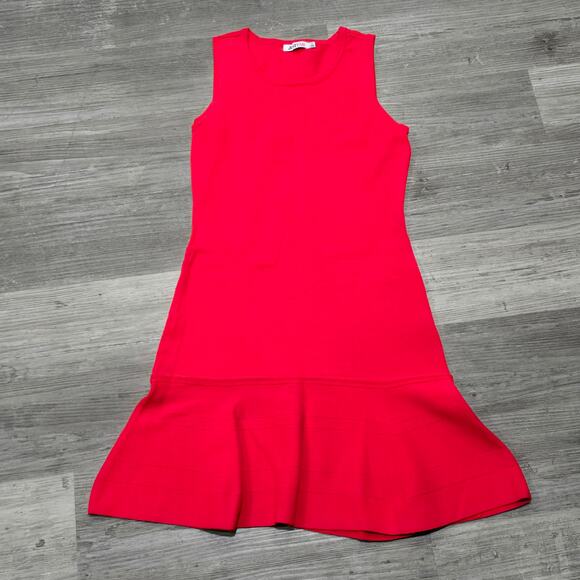 Just Fab Bandage Red Tank Top Fit And Flare Mini Holiday Party Women's Dress - Picture 4 of 12